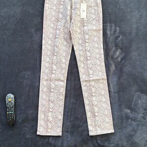 AG JEANS The Prima straight leg cigarette jeans brand new snakeskin / lizard